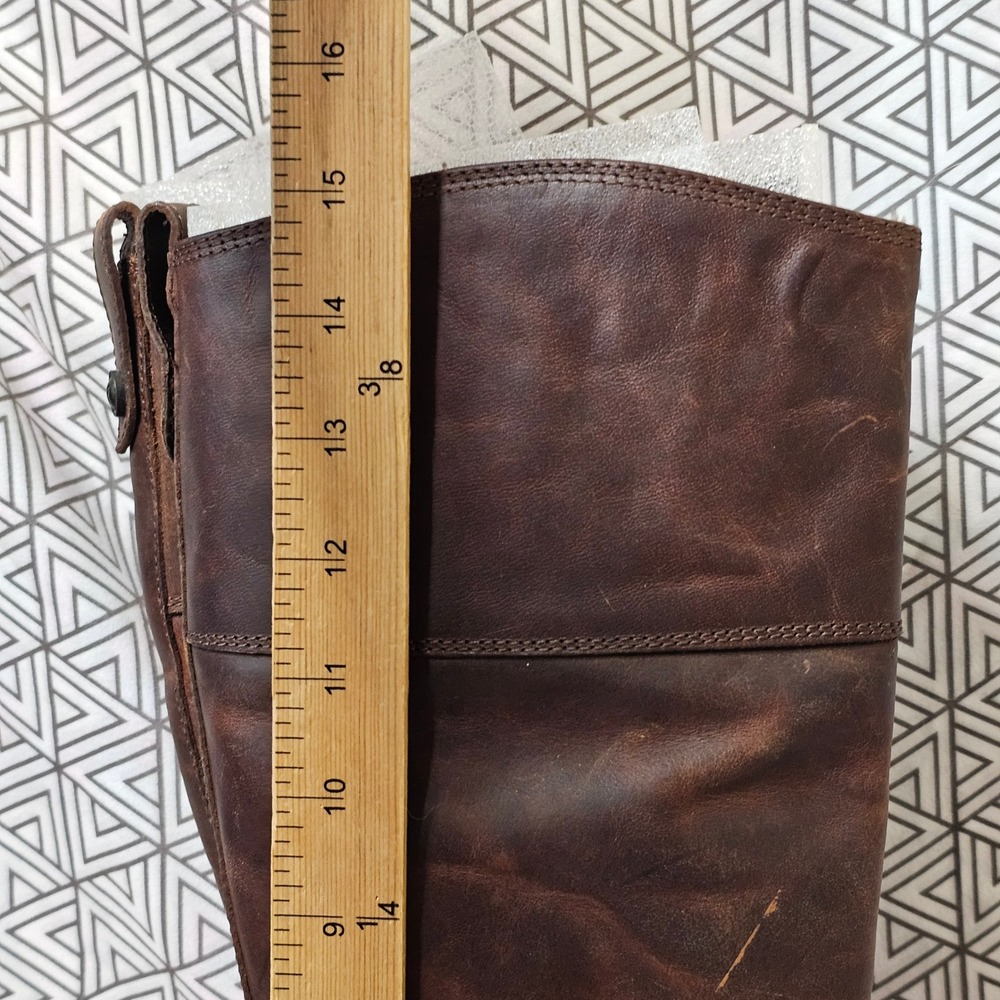NWOT Frye Harness Tall Boots Brown Leather Zip Up Riding Equestrian Classic 6 - Picture 15 of 16